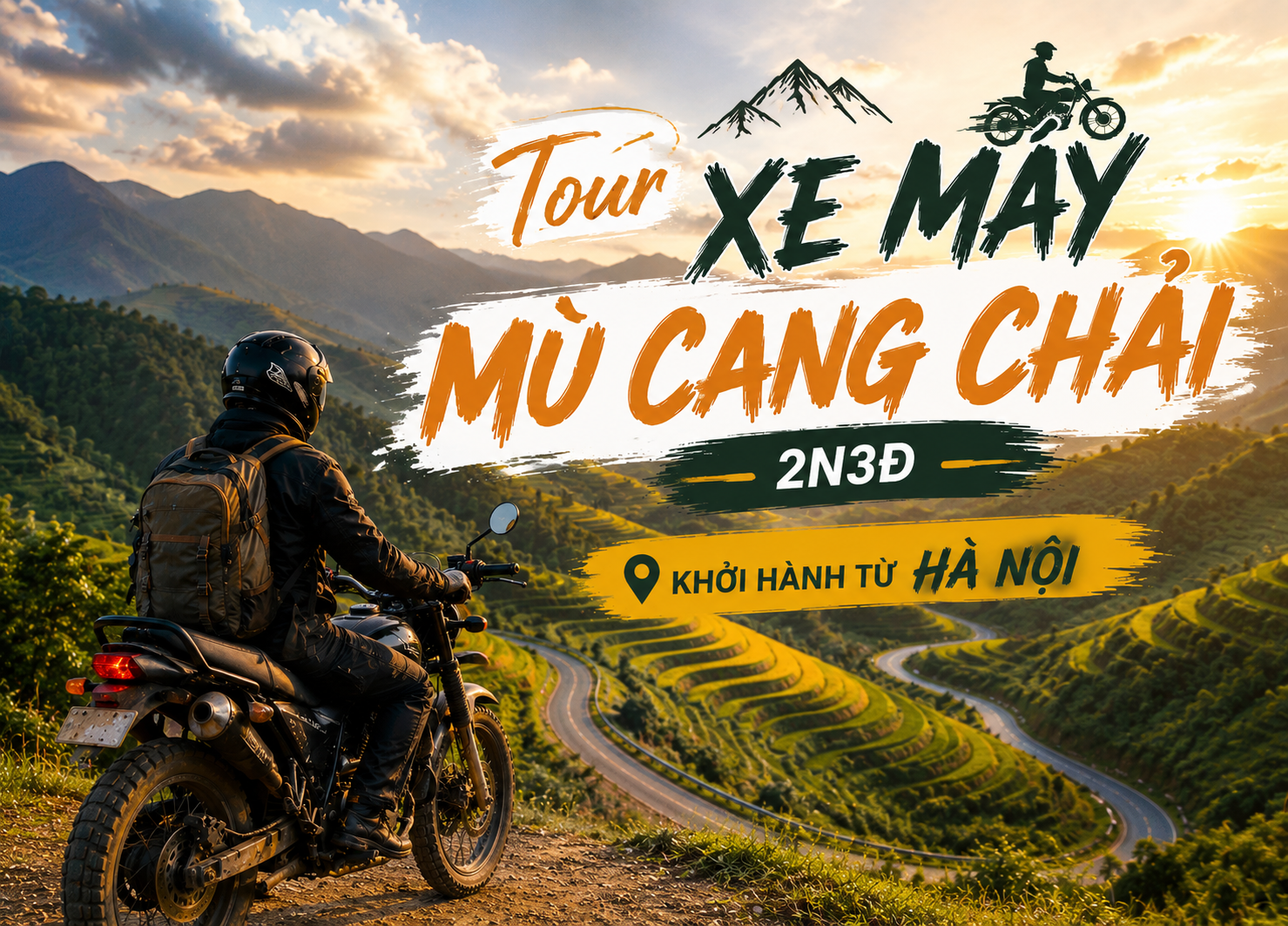 Tour xe máy Mù Cang Chải Mùa Lúa Chín 2N3Đ Từ HN
